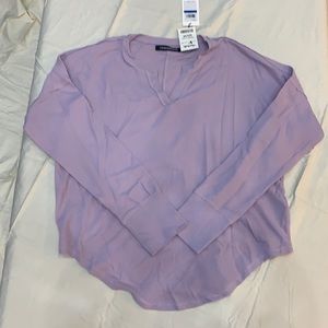 NEW Long sleeve purple v-neck shirt